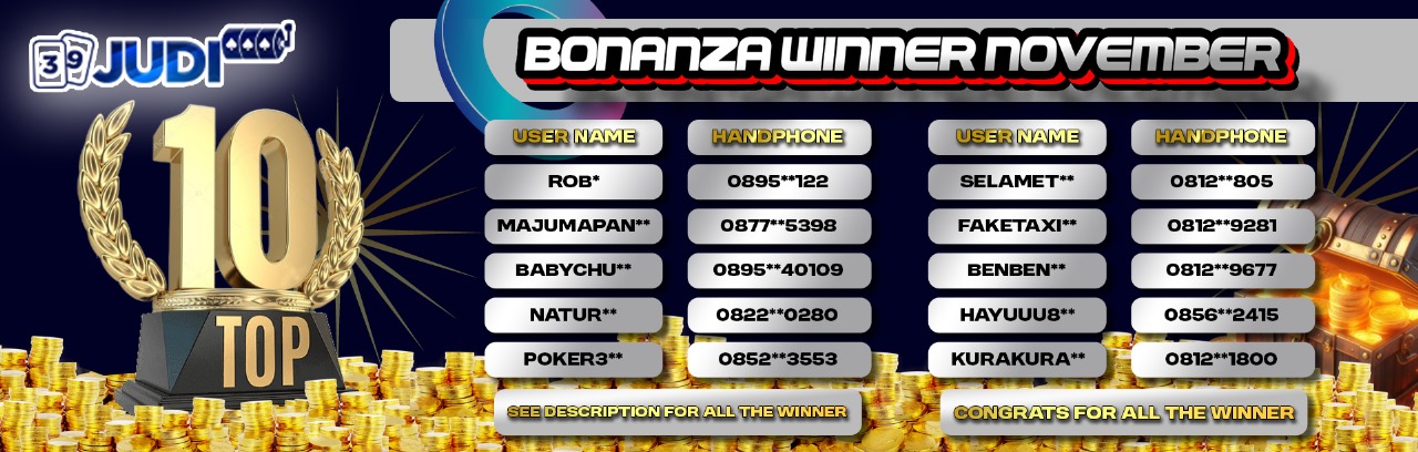 PEMENANG REWARD BIG BONANZA