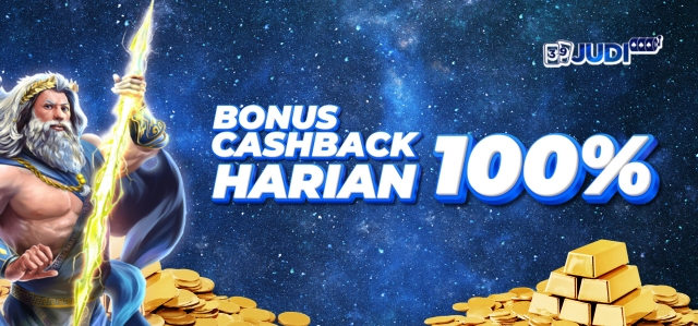 BONUS CASHBACK 100% (HARIAN)