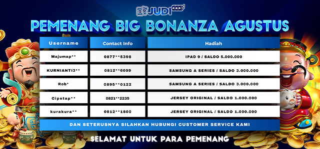 PEMENANG REWARD BIG BONANZA