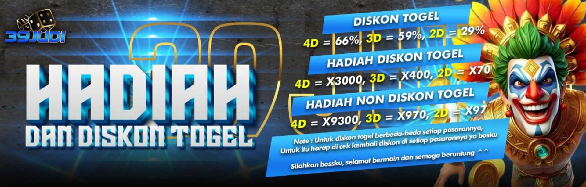 HADIAH dan DISKON TOGEL