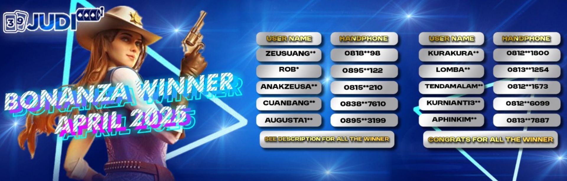 PEMENANG REWARD BIG BONANZA APRIL