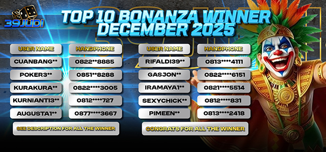 PEMENANG REWARD BIG BONANZA DESEMBER