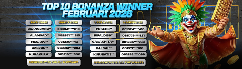 PEMENANG BIG BONANZA REWARD FEBRUARI 2026